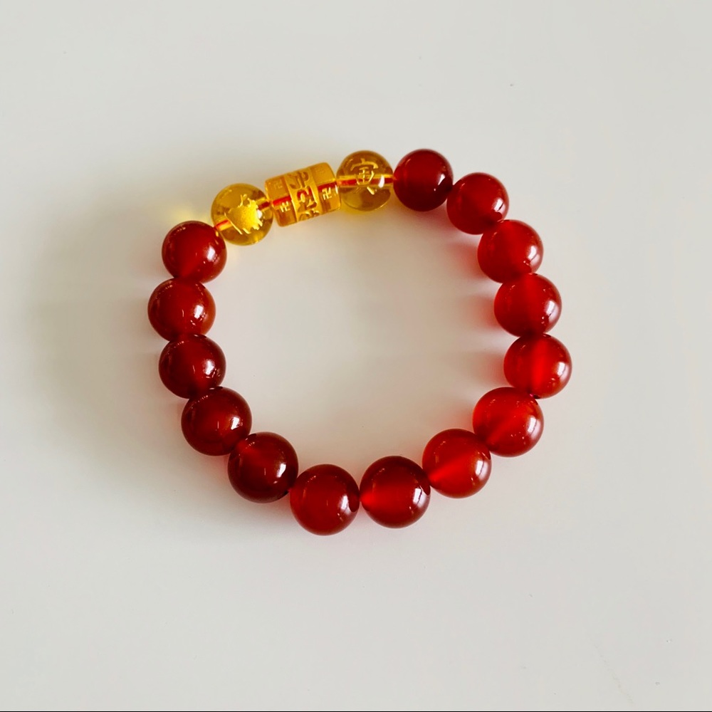 Red Stone Elastic Bracelet